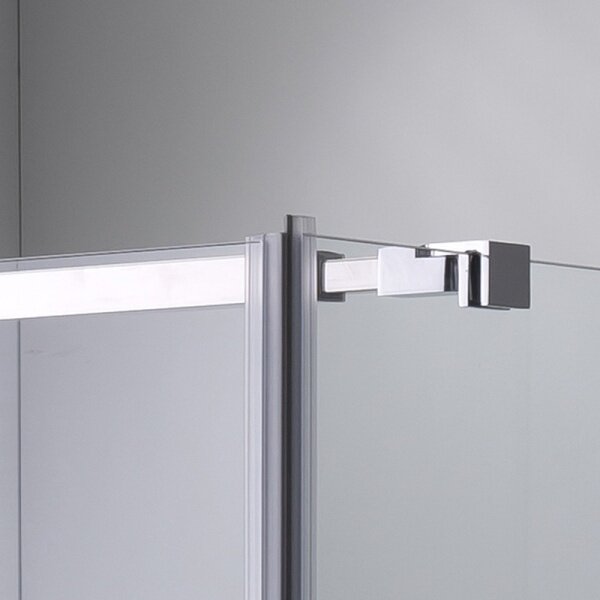 BPS-koupelny Čtvercový sprchový kout KZ1190B 90x90 chrom/transparent + vanička RIKO BL černá
