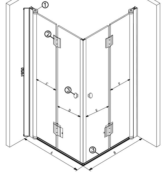 BPS-koupelny Čtvercový sprchový kout KZ1290C 100x100 chrom/transparent + vanička SXL02C BL černá