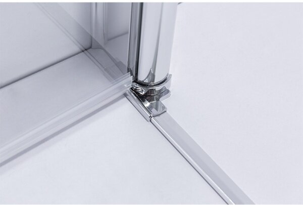 BPS-koupelny Čtvercový sprchový kout KZ1190B 90x90 chrom/transparent + vanička RIKO BL černá
