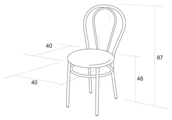 BRADOP Jídelní židle ANTONIE chrom