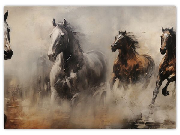 Obraz - Olejomalba koní (70x50 cm)