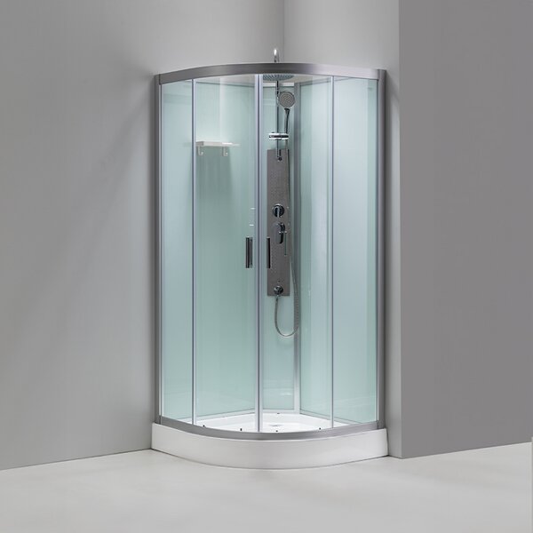 BPS-koupelny Hydromasážní box PUERTO CH BR 01B 90x90 cm chrom/transparent