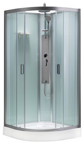 BPS-koupelny Hydromasážní box PUERTO CH BR 01B 90x90 cm chrom/transparent