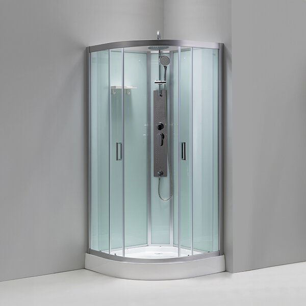 BPS-koupelny Hydromasážní box PUERTO CH BR 01B 90x90 cm chrom/transparent