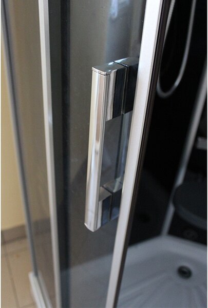BPS-koupelny Hydromasážní box WSH1304 90 Černý, 90x90