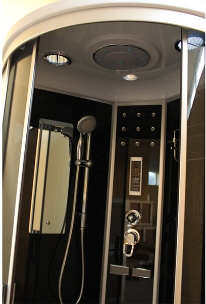 BPS-koupelny Hydromasážní box WSH1304 90 Černý, 90x90