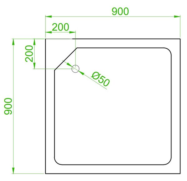 BPS-koupelny Hydromasážní box LISA CH BR, 90x90 cm, kartáčovaný chrom/transparent