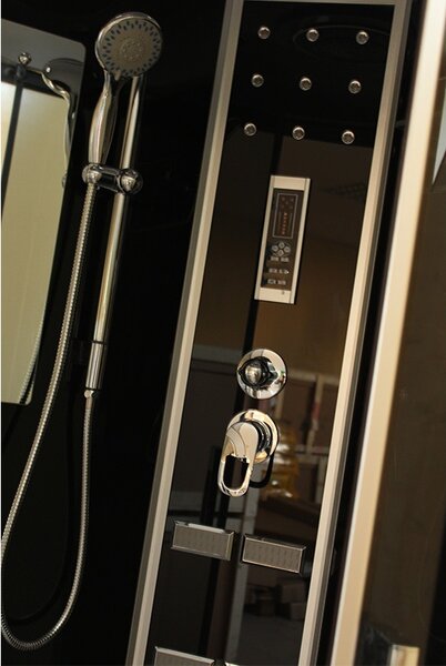 BPS-koupelny Hydromasážní box WSH1304 90 Černý, 90x90