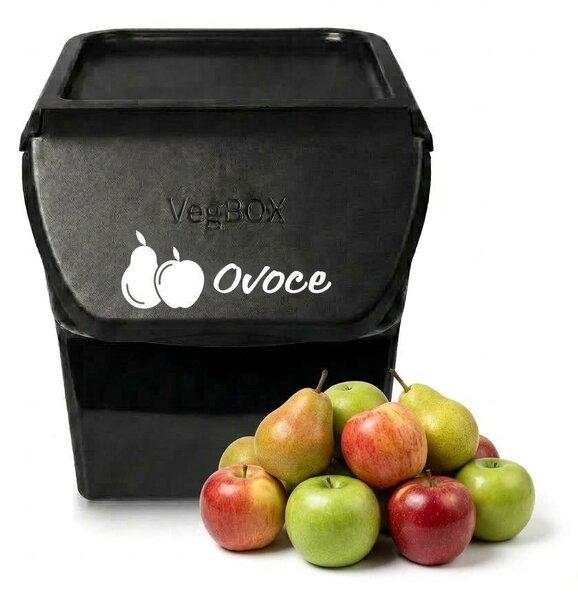 VILDE Úložný box na brambory a cibuli s větráním, VEGBOX šedý (14l - 5-8kg brambor)