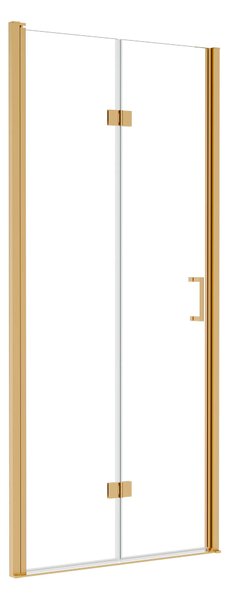 Bezrámové sprchové dveře EXO-H GOLD, 100, 190, Univerzální Levé / Pravé, Čiré bezpečnostní sklo - 6 mm, Zlatá