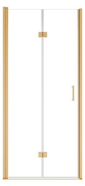 Bezrámové sprchové dveře EXO-H GOLD, 100, 190, Univerzální Levé / Pravé, Čiré bezpečnostní sklo - 6 mm, Zlatá