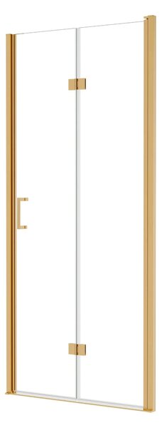 Bezrámové sprchové dveře EXO-H GOLD, 100, 190, Univerzální Levé / Pravé, Čiré bezpečnostní sklo - 6 mm, Zlatá