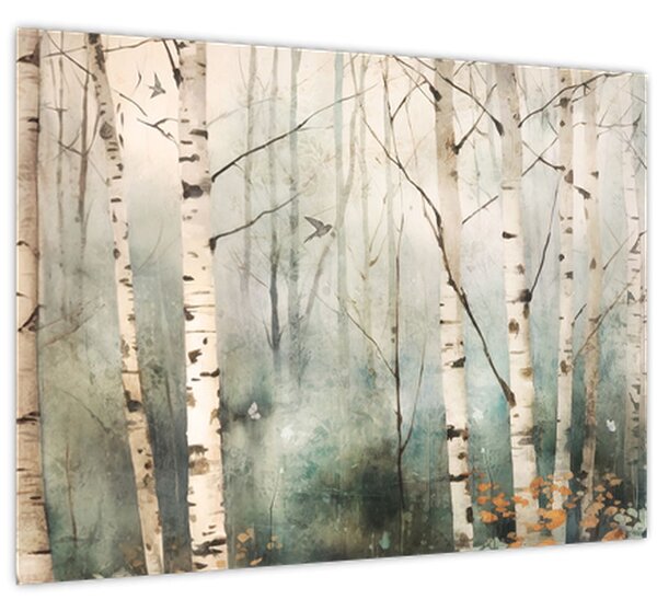 Obraz - Kresba lesního vzoru (70x50 cm)
