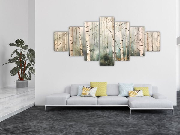 Obraz - Kresba lesního vzoru (210x100 cm)