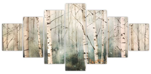 Obraz - Kresba lesního vzoru (210x100 cm)