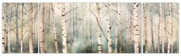 Obraz - Kresba lesního vzoru (170x50 cm)