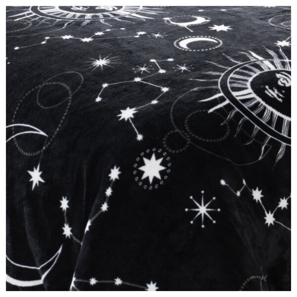 Povlečení LA LUNA černá, 70x90 a 140x220 cm