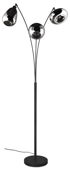 Stojací lampa LUMINA černý kov/sklo