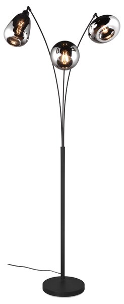 Stojací lampa LUMINA černý kov/sklo