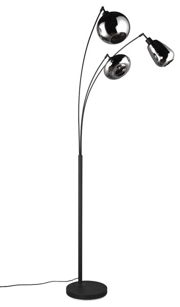 Stojací lampa LUMINA černý kov/sklo