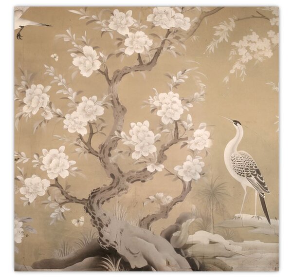 Obraz - Kreslená japonská krajina (30x30 cm)