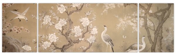 Obraz - Kreslená japonská krajina (170x50 cm)