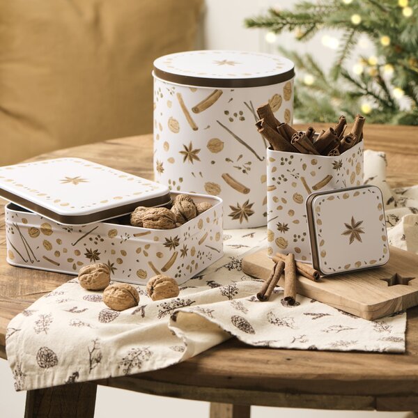 Plechová dóza Christmas Spices Square