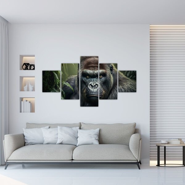 Obraz - Portrét gorily (125x70 cm)