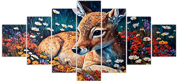 Obraz - Malované srně (210x100 cm)