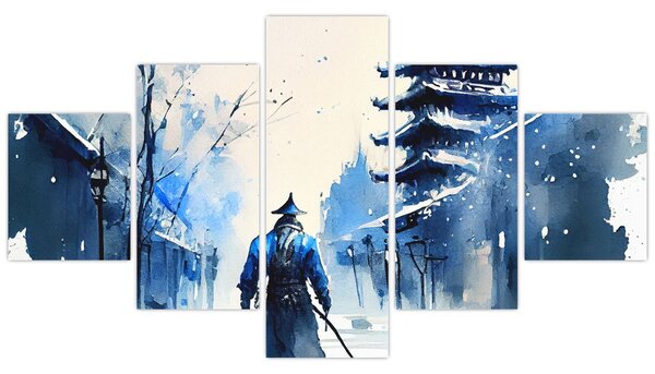 Obraz - Samuraj, aquarel (125x70 cm)