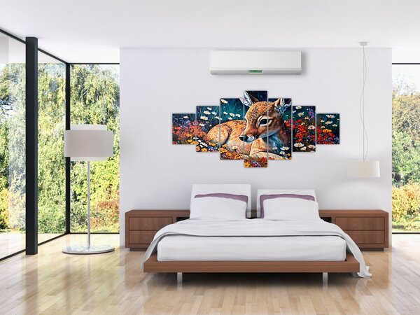 Obraz - Malované srně (210x100 cm)