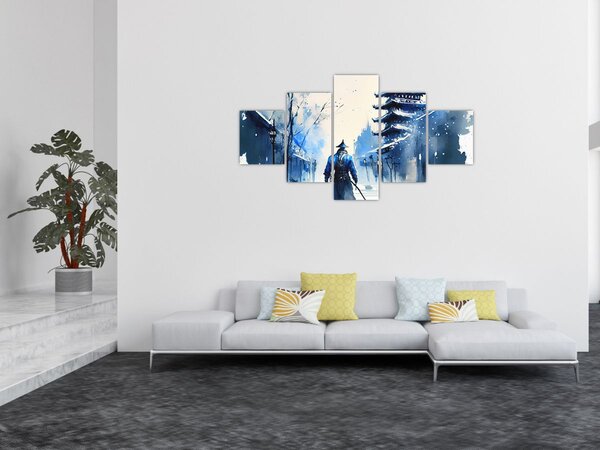 Obraz - Samuraj, aquarel (125x70 cm)