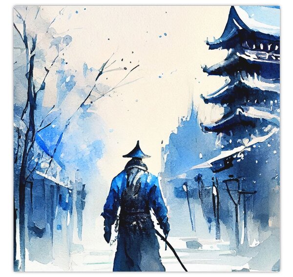 Obraz - Samuraj, aquarel (30x30 cm)