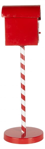 Červeno-bílá vánoční dekorační schránka na dopisy Letters to Santa – 15x50 cm