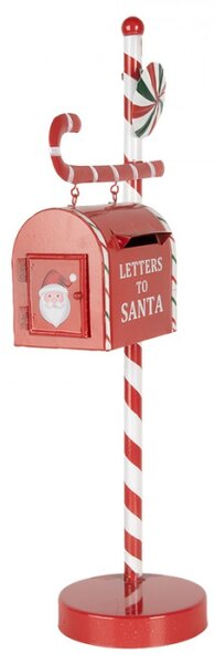 Kovová dekorační vánoční schránka na dopisy Letters to Santa – 20x12x51 cm