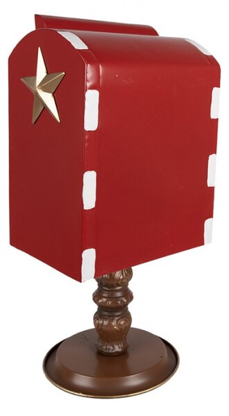 Kovová dekorační vánoční schránka na dopisy pro Ježíška – 27x22x51 cm