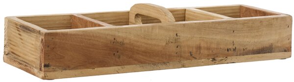 Dřevěný box s uchem Unique 46 cm – 4 přihrádky