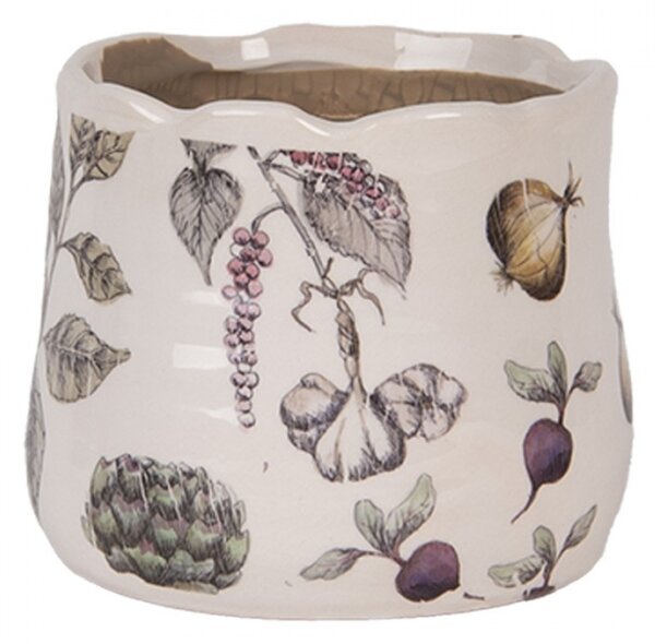 Keramický květináč s motivem zeleniny ze zahrádky The Kitchen Garden XS – 11x10 cm