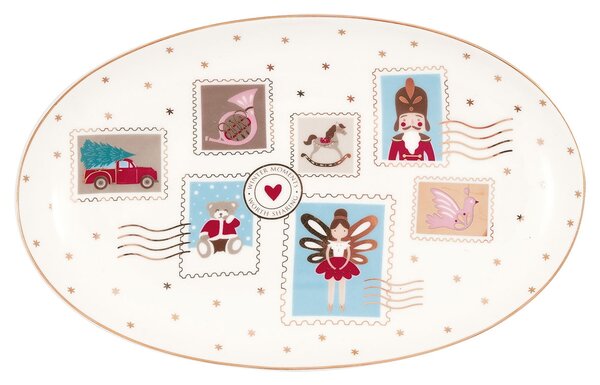 Servírovací talíř Xmas Letter white 24 cm