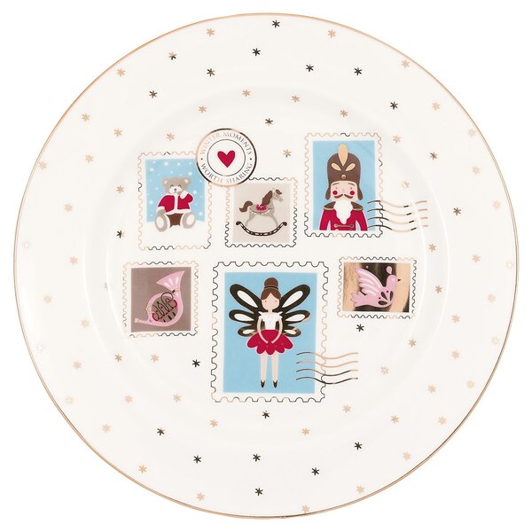 Porcelánový talíř Xmas Letter White Ø 20,5 cm