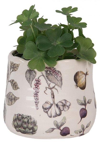 Keramický květináč s motivem zeleniny ze zahrádky The Kitchen Garden XS – 11x10 cm