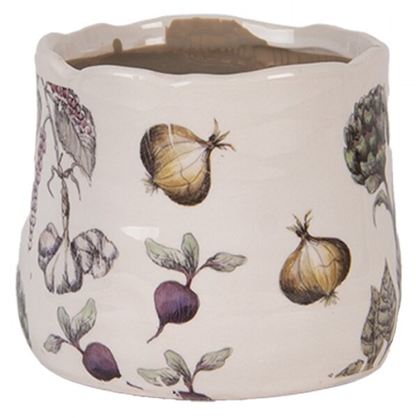 Keramický květináč s motivem zeleniny ze zahrádky The Kitchen Garden XS – 11x10 cm