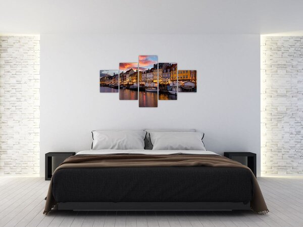 Obraz - Nyhavn, Kodaň (125x70 cm)