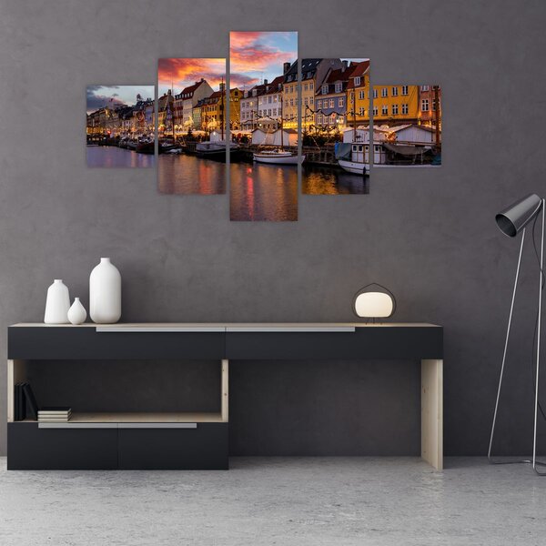 Obraz - Nyhavn, Kodaň (125x70 cm)