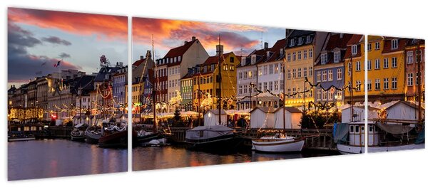 Obraz - Nyhavn, Kodaň (170x50 cm)
