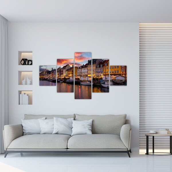 Obraz - Nyhavn, Kodaň (125x70 cm)