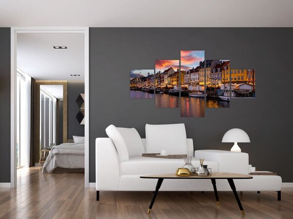 Obraz - Nyhavn, Kodaň (125x70 cm)