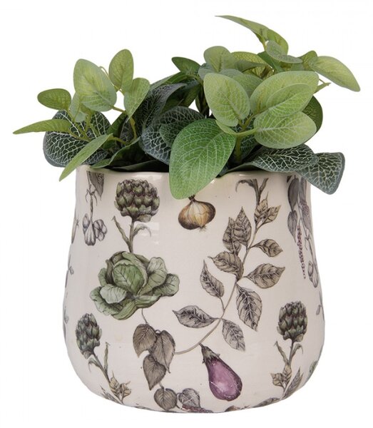 Keramický květináč s motivem zeleniny ze zahrádky The Kitchen Garden L – 21x19 cm