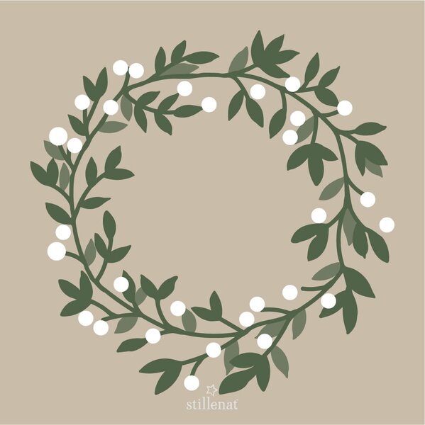 Papírové ubrousky Snowberry Wreath – 20 ks