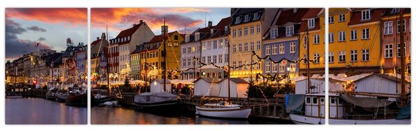 Obraz - Nyhavn, Kodaň (170x50 cm)